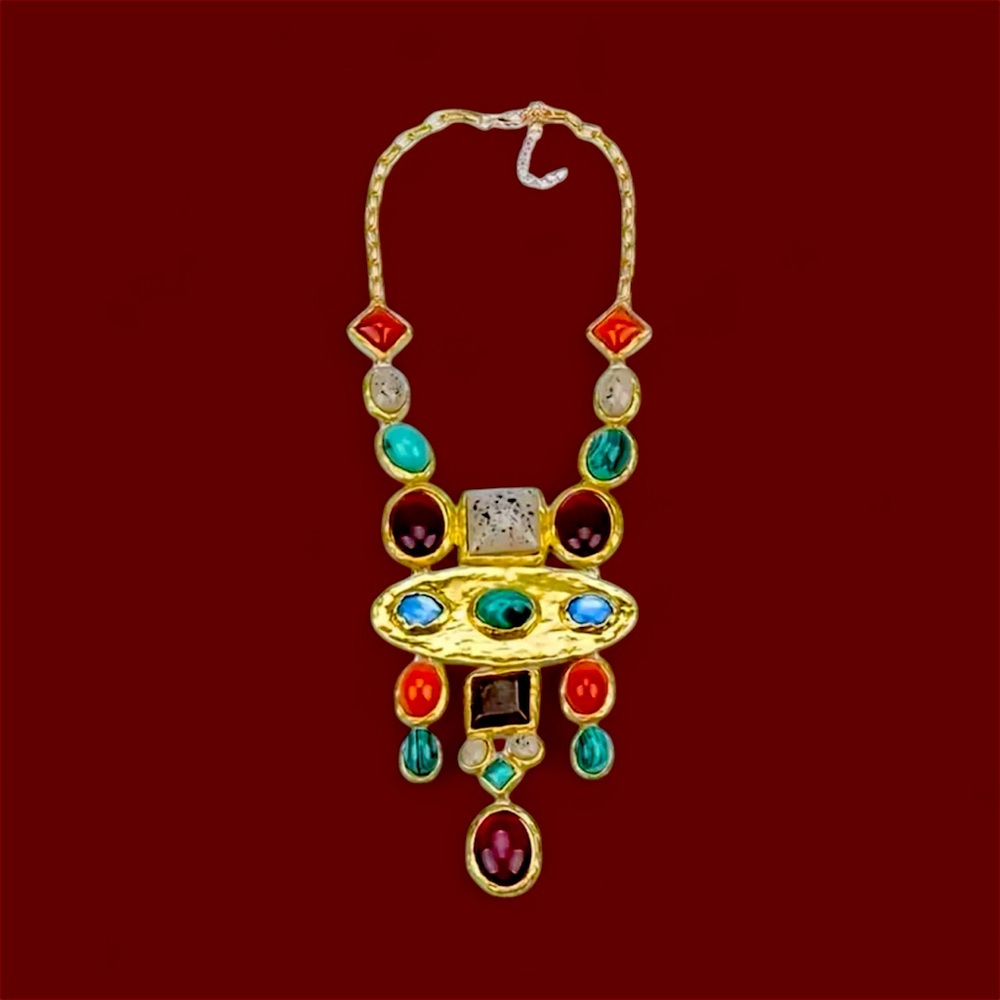 Elegant Multicolor Gemstone Necklace